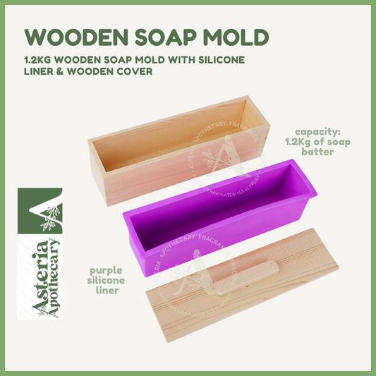 Wooden Soap Mold w/ Silicone Liner & Wooden Cover