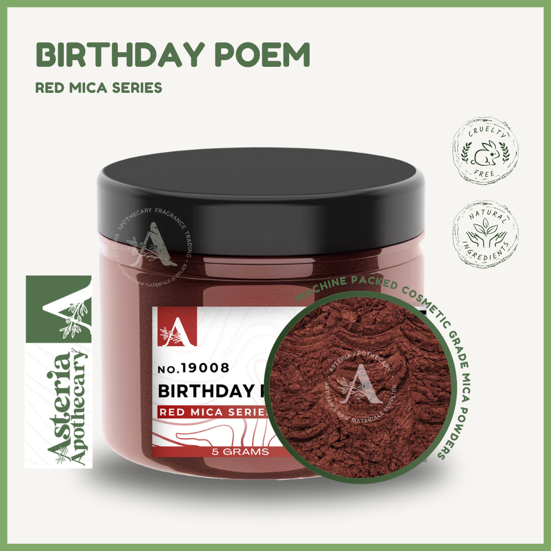 Birthday Poem Red Mica Powder